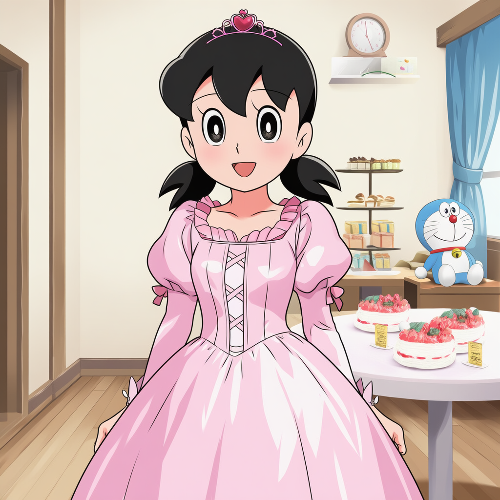 しずかちゃんの誕生日　お姫様ドレス