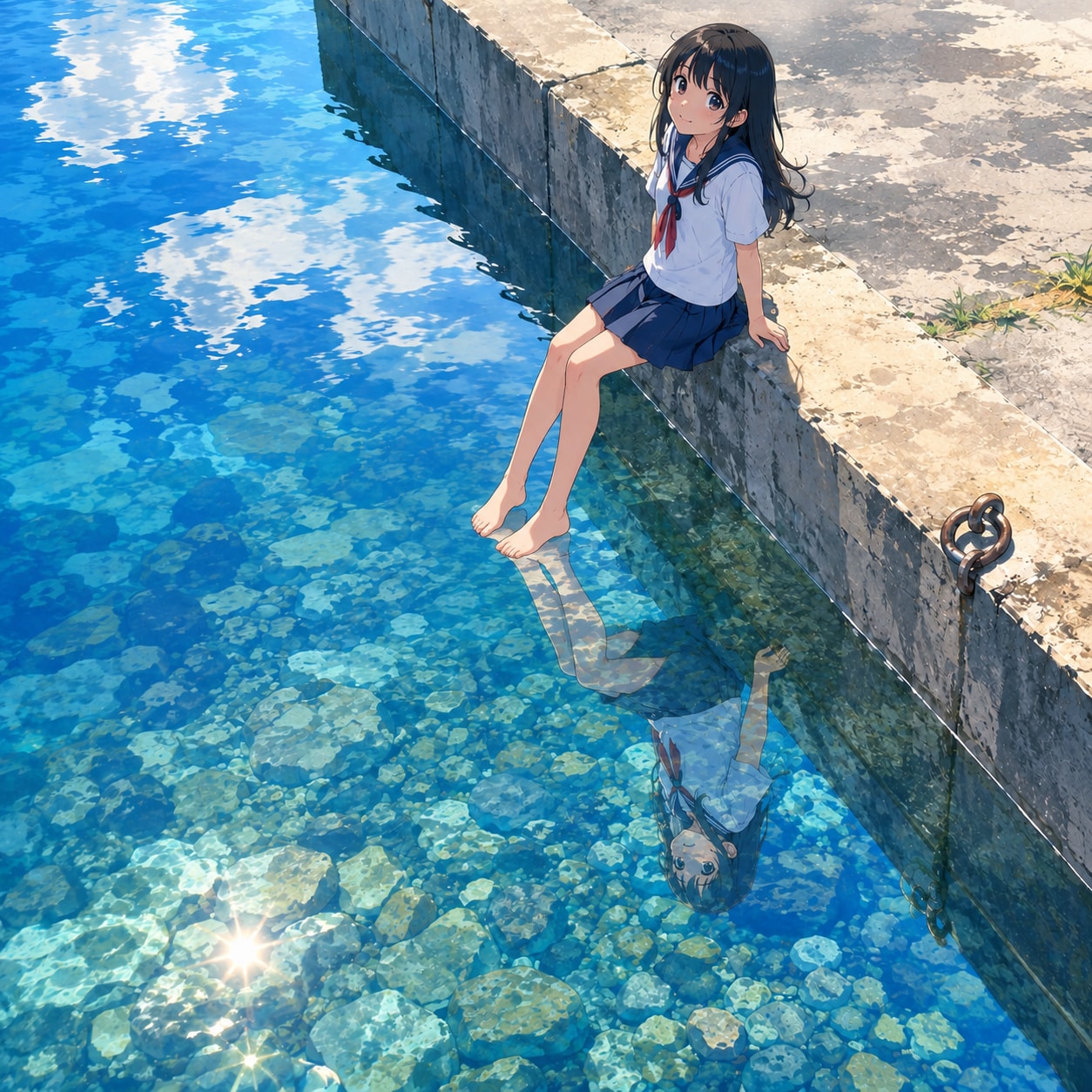 海辺の少女