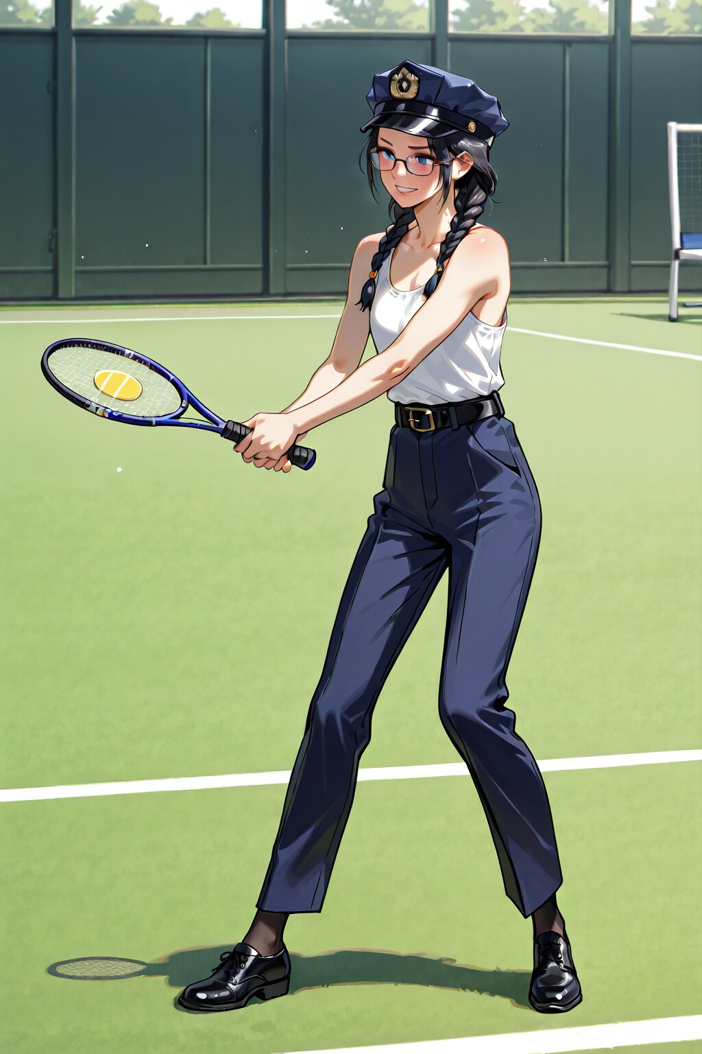 かっこかわいい婦警光阿弥優香梨のテニス