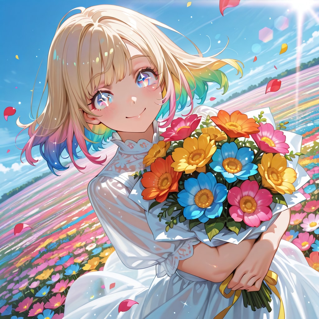 少女といっぱいの花束（３）ECHIDNA | の人気AIイラスト・グラビア