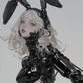 graphite bunny cosmic android girl sci-fi mode 黒鉛機械化兎耳隊 3枚目