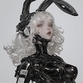graphite bunny cosmic android girl sci-fi mode 黒鉛機械化兎耳隊 6枚目
