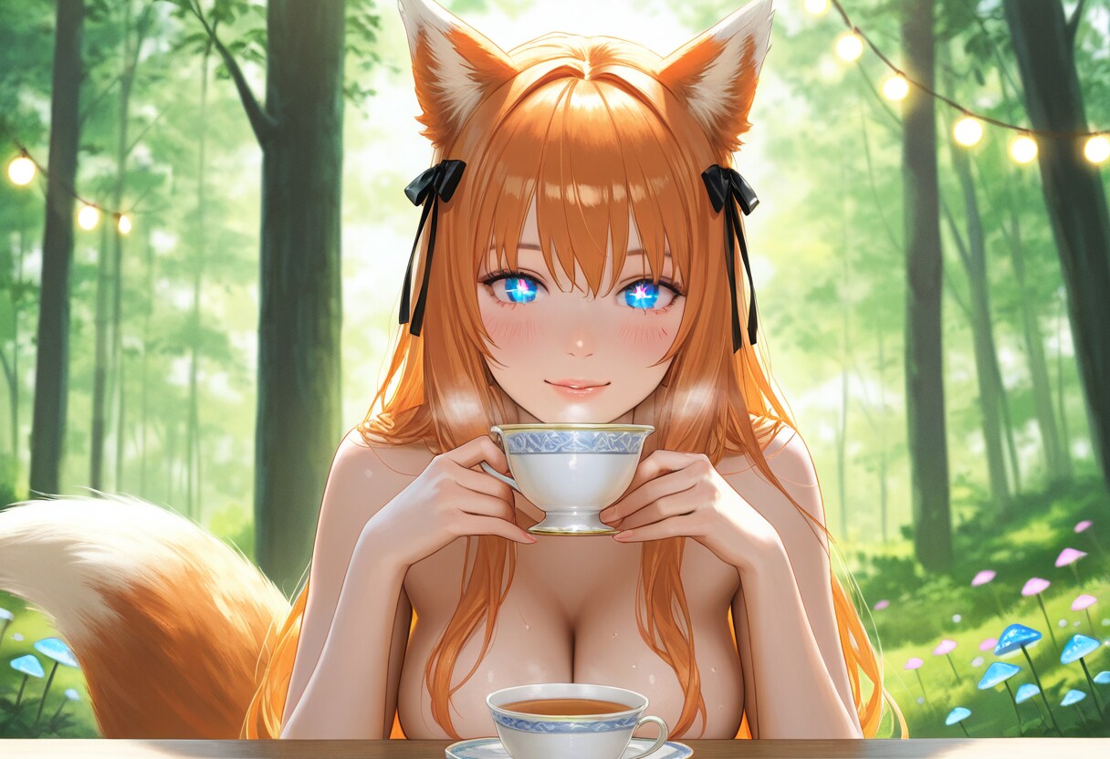きつねちゃんのまったりお茶タイム♡