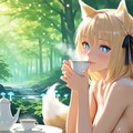 きつねちゃんのまったりお茶タイム♡ 4枚目