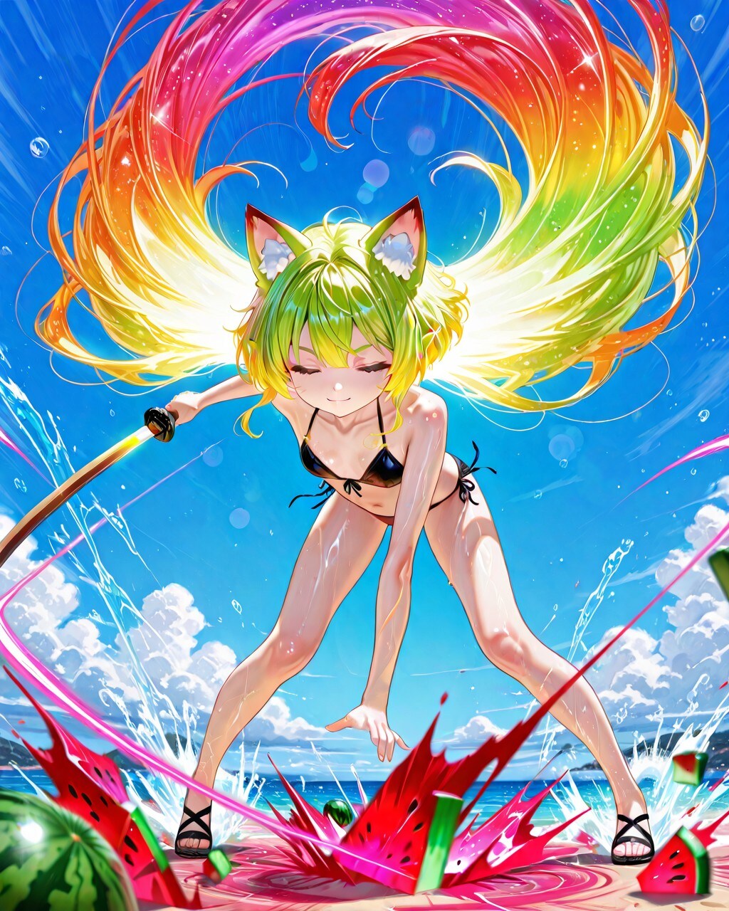 スイカ割り