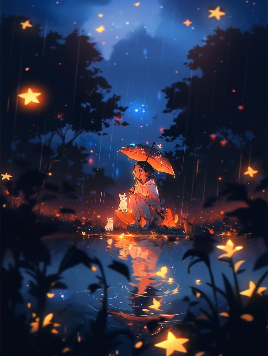 流星雨 | の人気AIイラスト・グラビア
