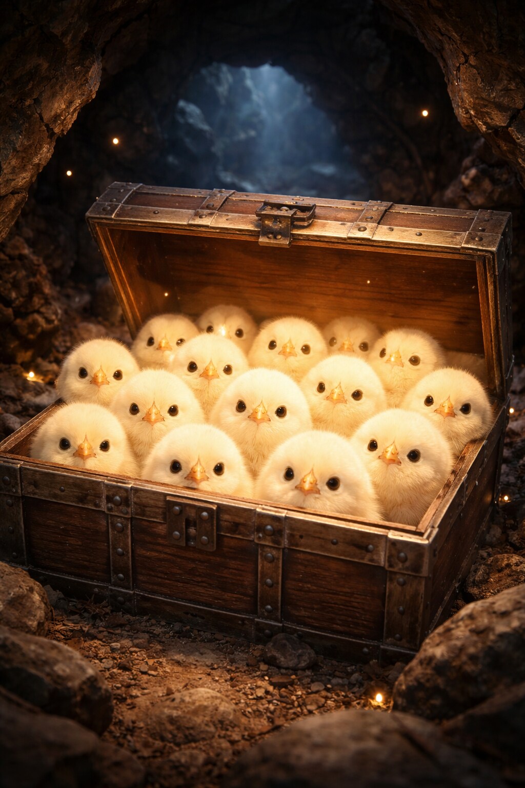 【動物】可愛い宝箱 | の人気AIイラスト・グラビア