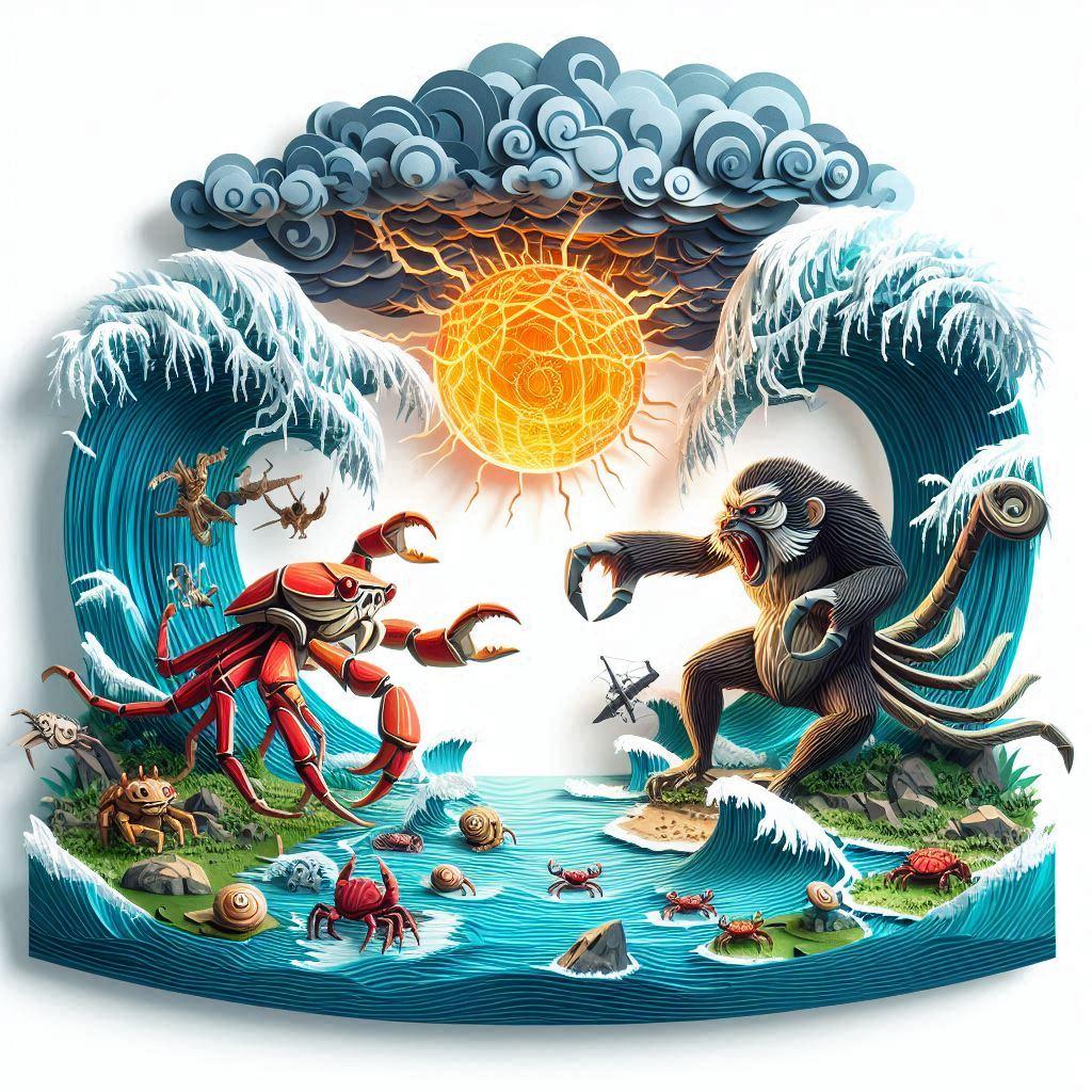 🐒🦀合戦