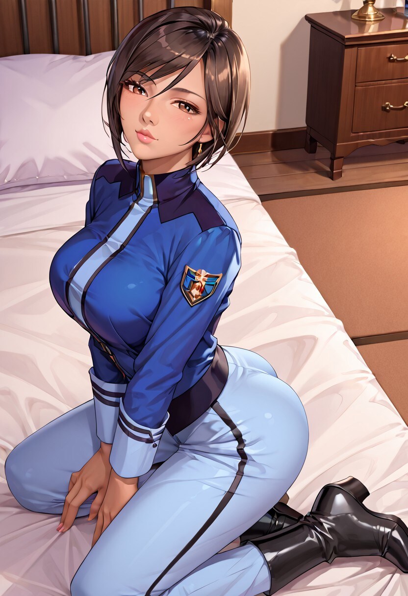 部下の褐色美女を呼び出し | の人気AIイラスト・グラビア
