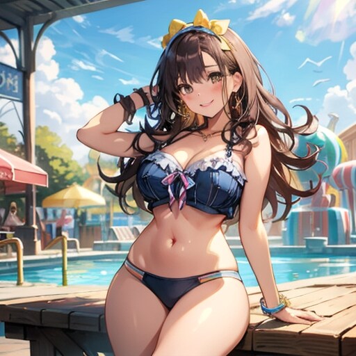 遊園地の…