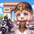 【謎画像】フランス遊説中に不審者扱いされ通報されたエジプトの女王ちゃん 3枚目