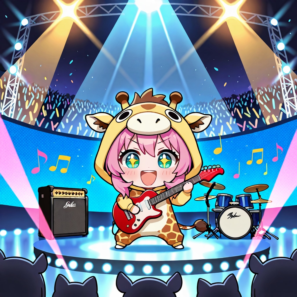 ロックなキリン着ぐるみちび子ちゃん