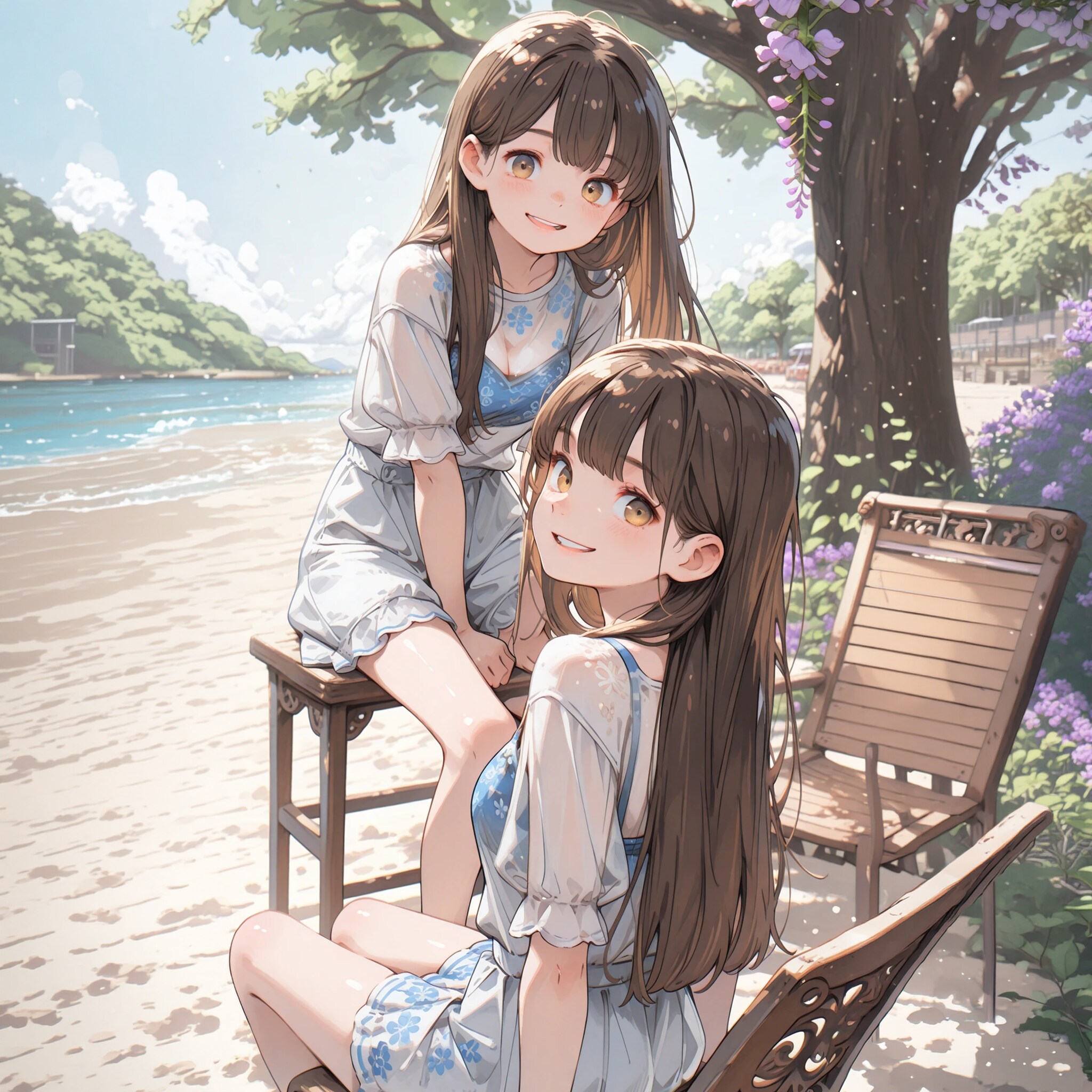 双子姉妹 | の人気AIイラスト・グラビア