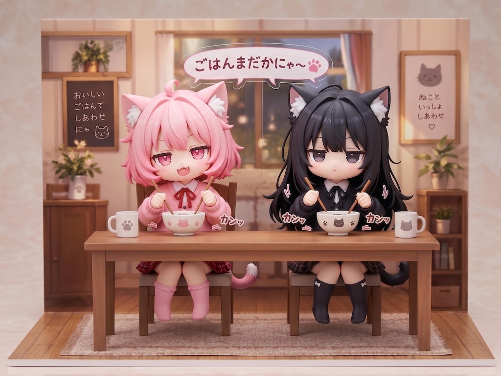 cyan motoさんちのねこちゃんにお泊りに来てもらった