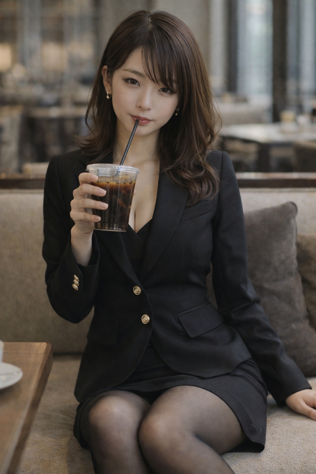 カフェの美少女