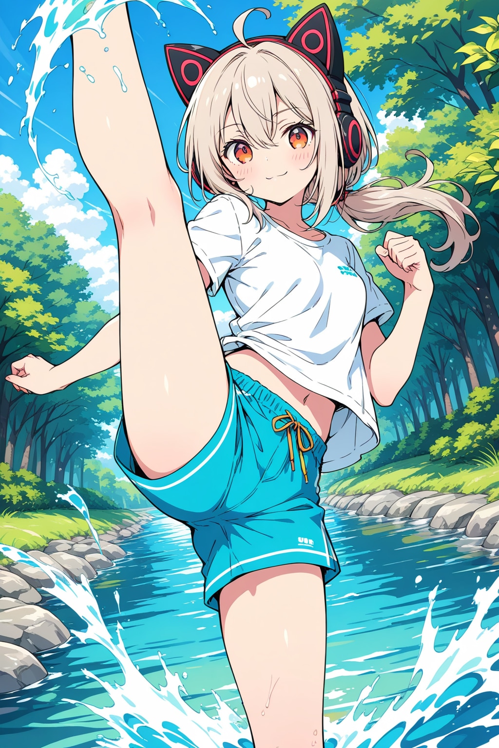 川遊び！