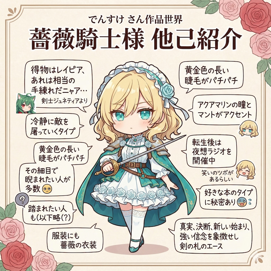 薔薇騎士様の他己紹介 (for でんすけさん)