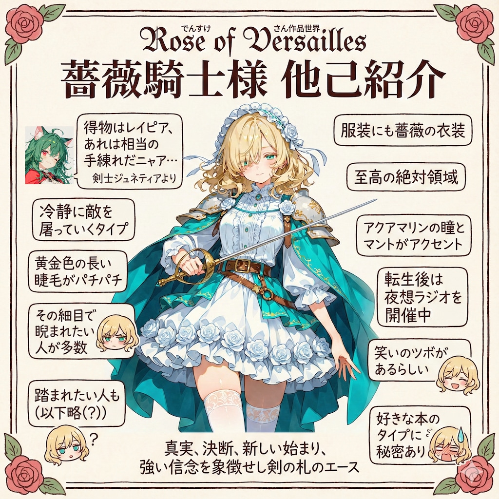 薔薇騎士様の他己紹介 (for でんすけさん)