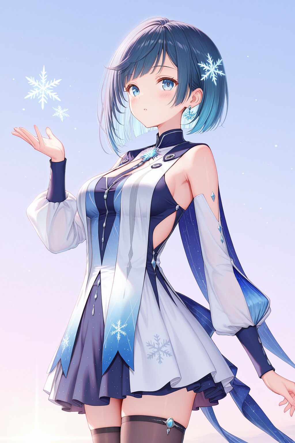 雪の結晶とアイドル | の人気AIイラスト・グラビア