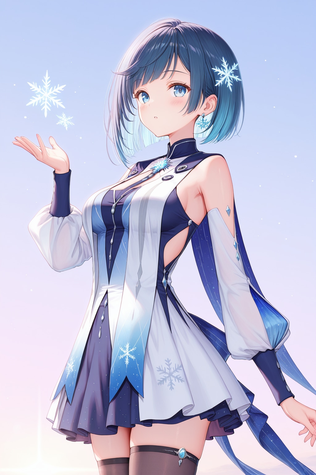 雪の結晶とアイドル