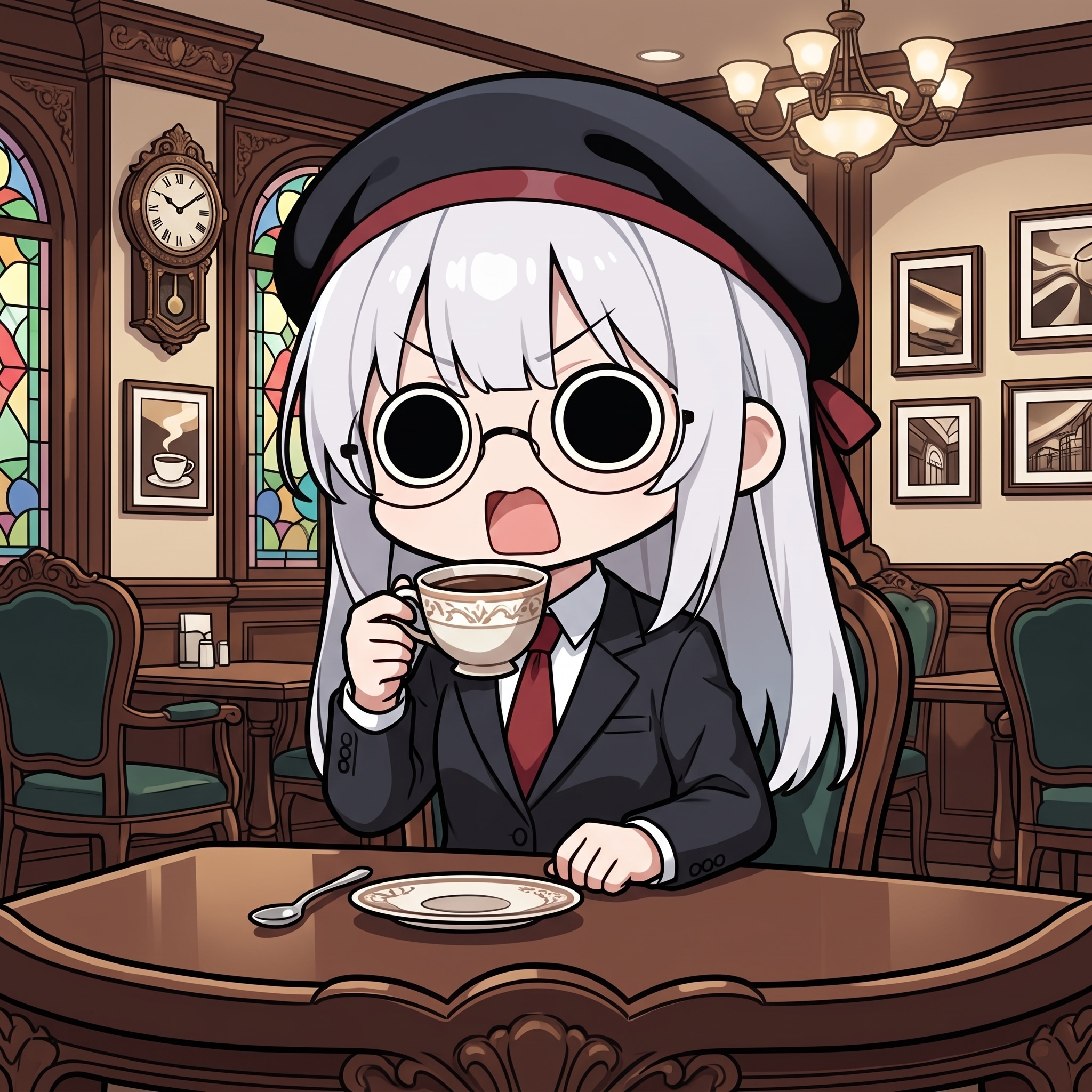 眼鏡スーツネクタイ珈琲えらいこっちゃ嬢 | の人気AIイラスト・グラビア