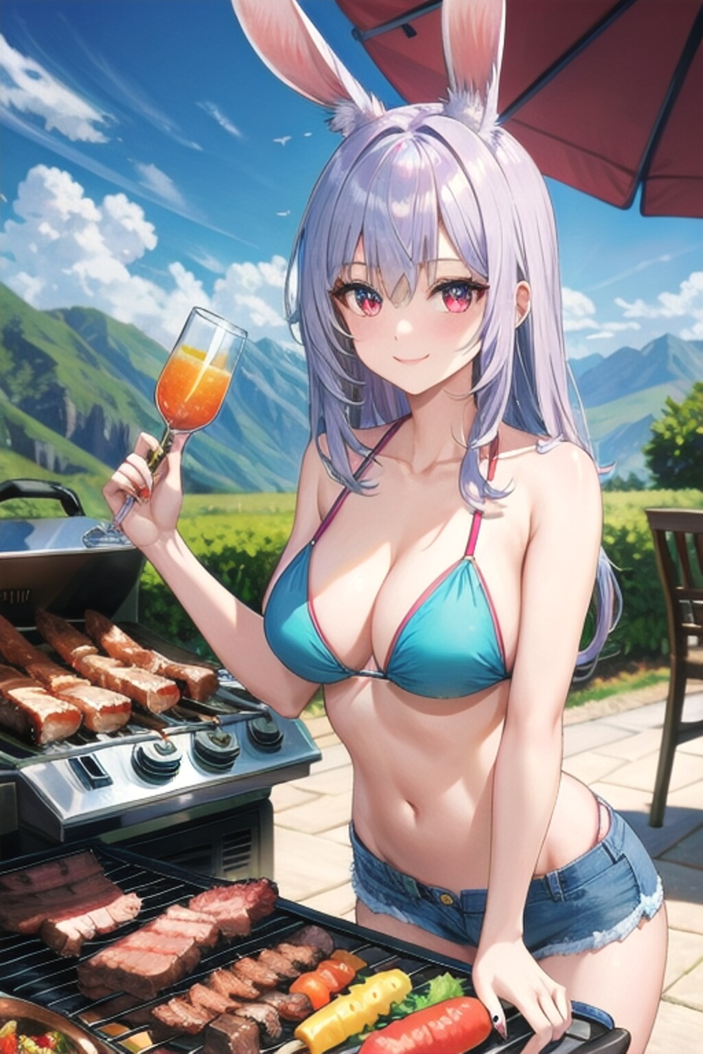 最後はバーベキューでカンパイ🍺🍖🔥🍴