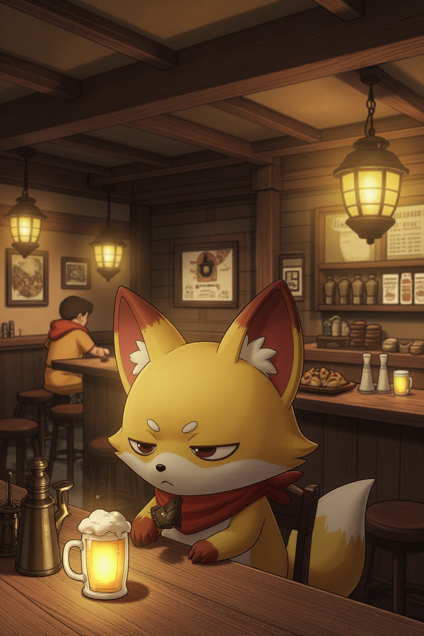 光るビール