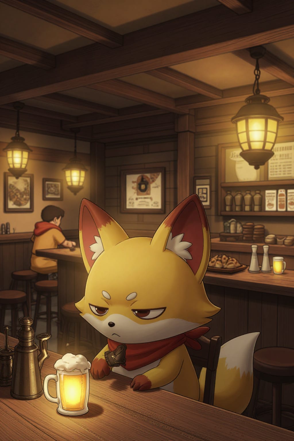 光るビール