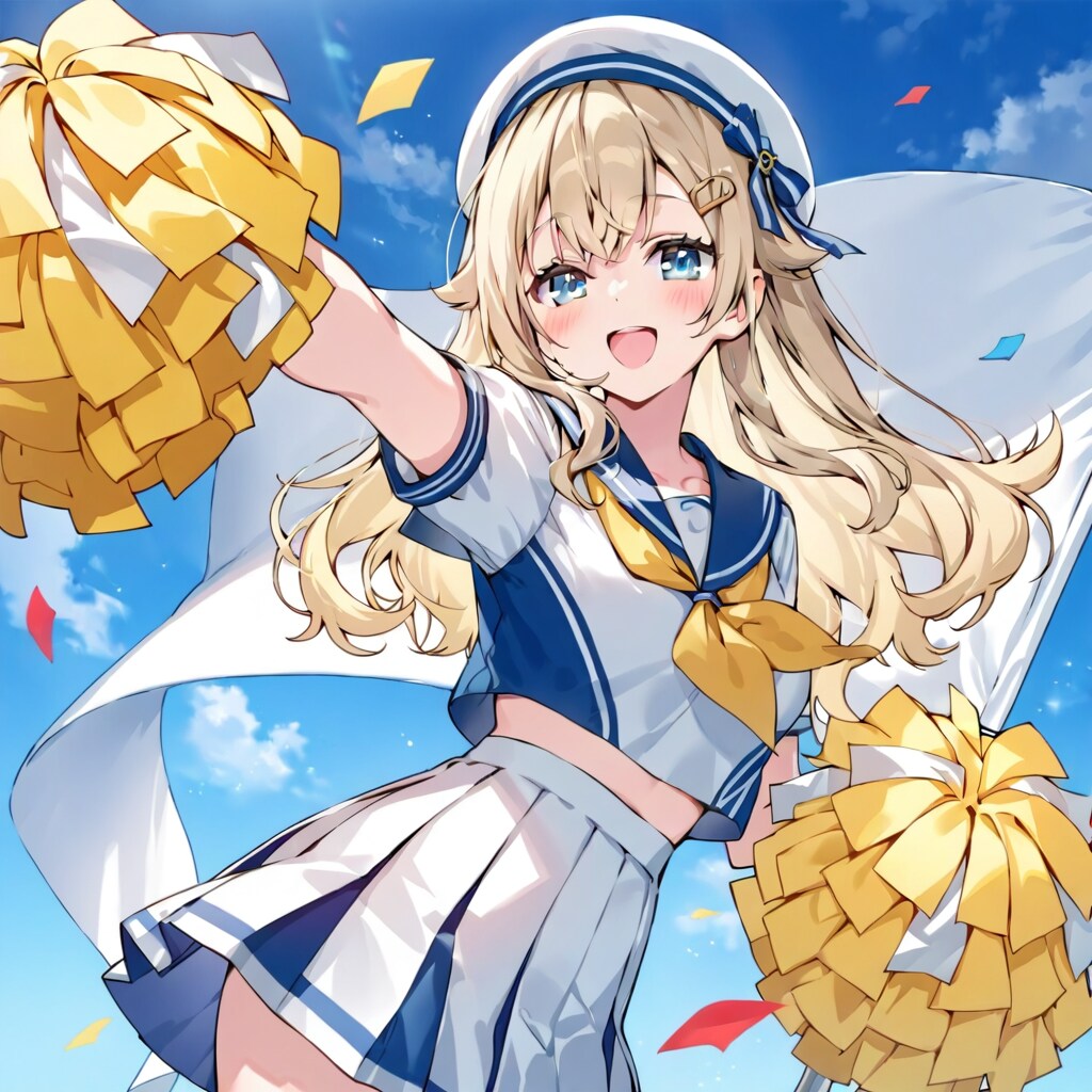 応援だちちぷいちゃんが旗を振る　弾 | の人気AIイラスト・グラビア