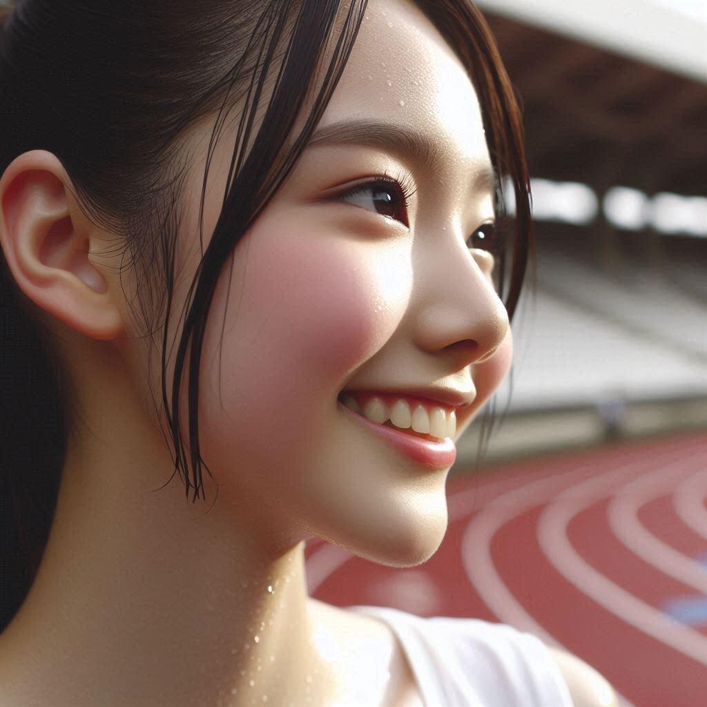 レース直後の笑顔