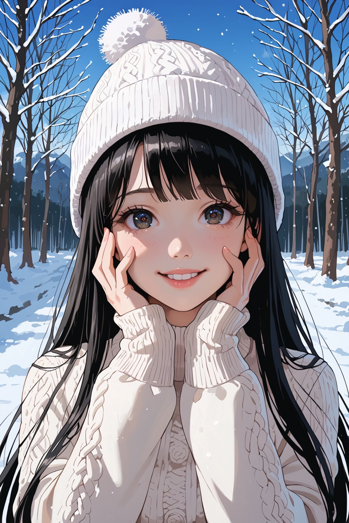 ほっぺ冷たい！ | の人気AIイラスト・グラビア