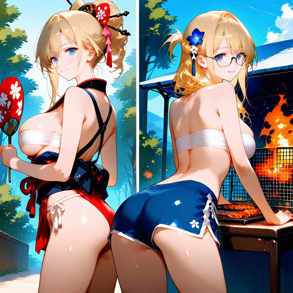 串の日、かんざしをつけた女史さんはお祭りの手伝い（GRYPHON版）