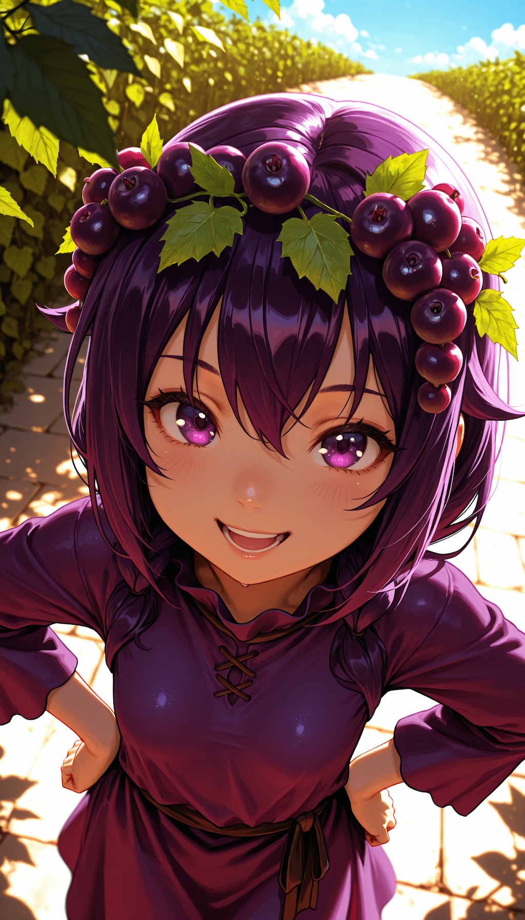 葡萄のきぐるみを着た女の子（Seedream 5.0）（Seedream 5.0Lite）（ChatGPT）（GEMINI）（SDXL）