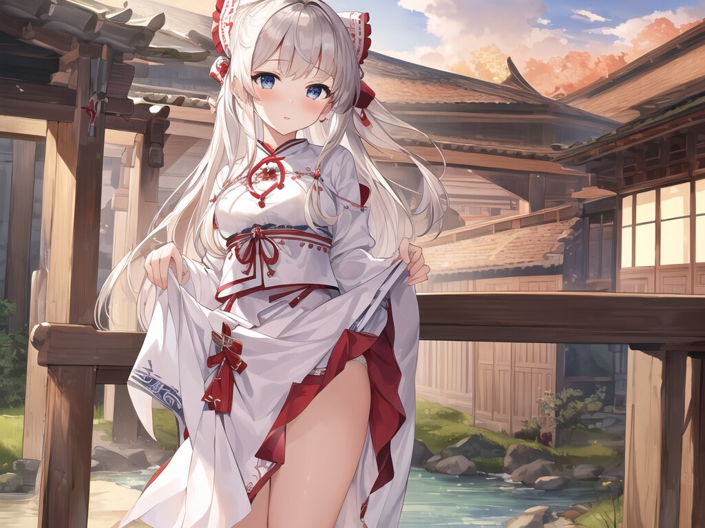 巫女さんの太もも