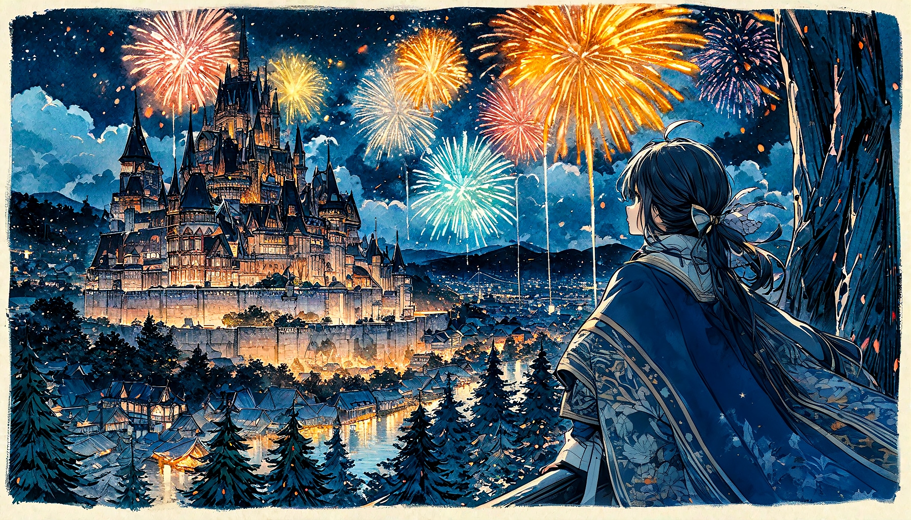 花火と少女15 | の人気AIイラスト・グラビア