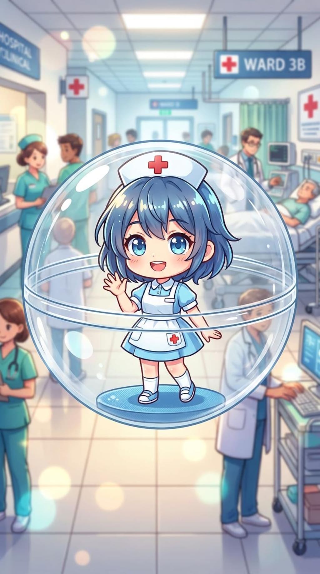 ナース服姿のWAVEちゃんをカプセルに入れたよ