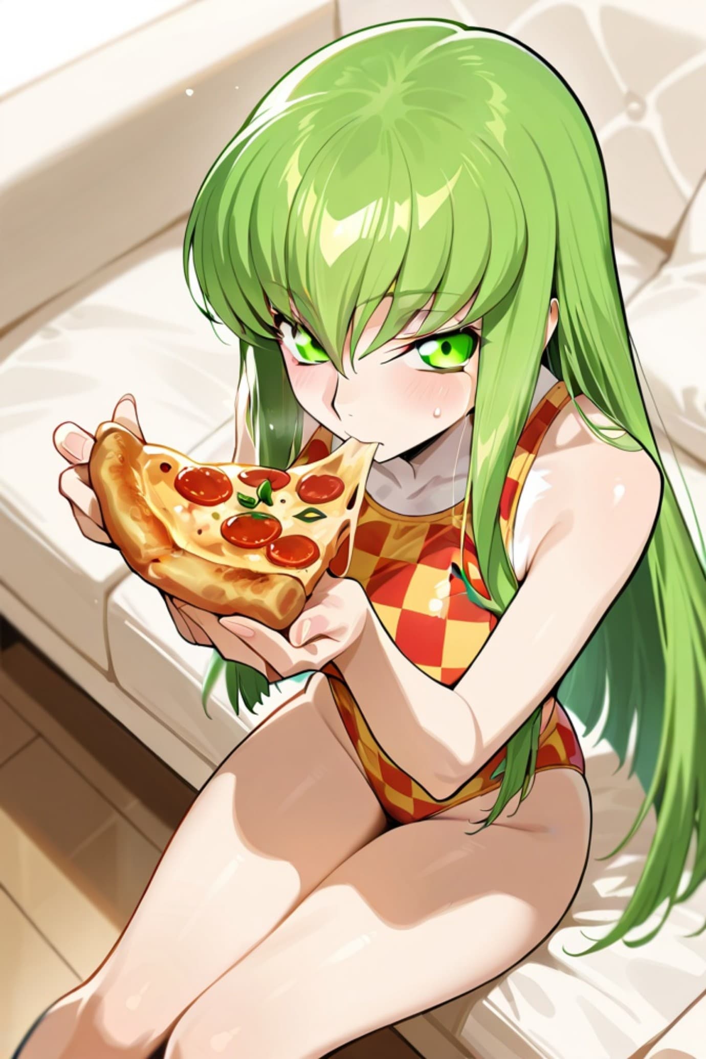 ピザを食べるC.C. | の人気AIイラスト・グラビア