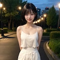 ショートカットちゃんの夜デート No.1 4枚目