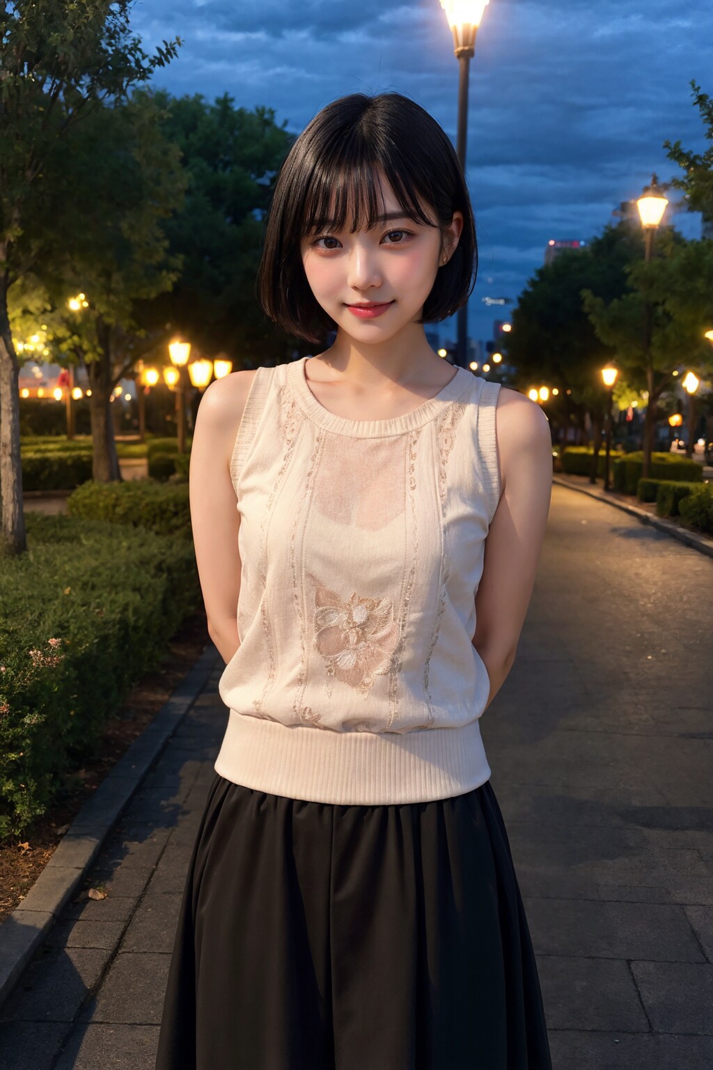 ショートカットちゃんの夜デート No.1