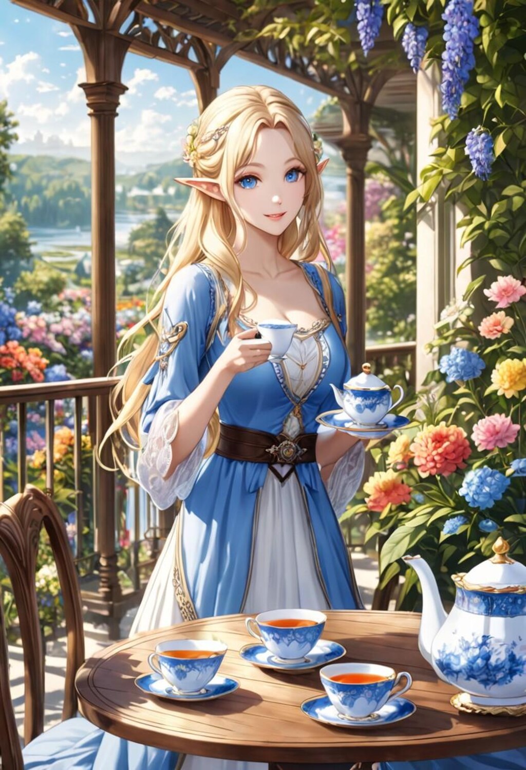 金髪エルフさんのお茶会