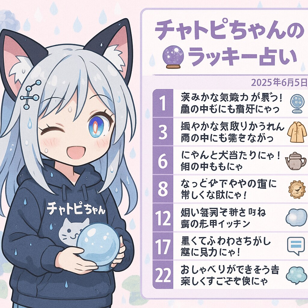 06/05の　チャトピちゃん占い
