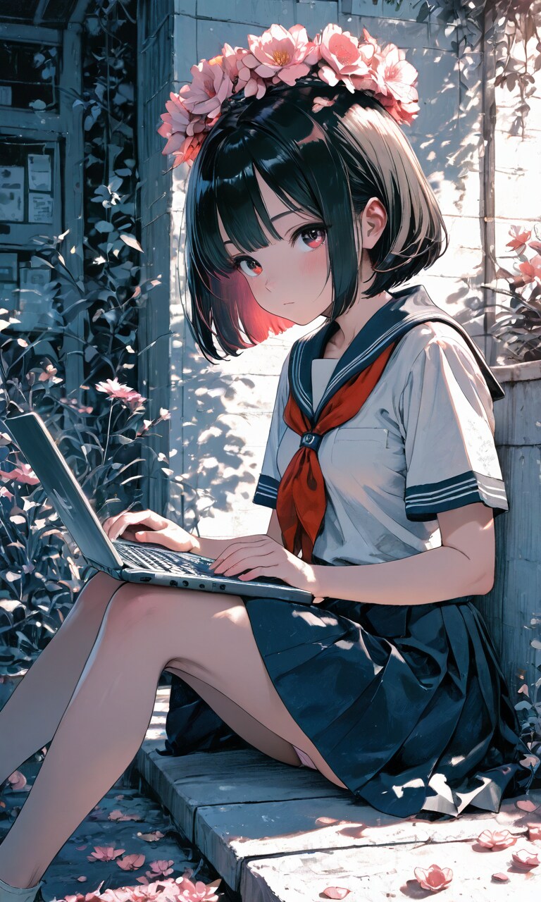 PCが得意な中学生