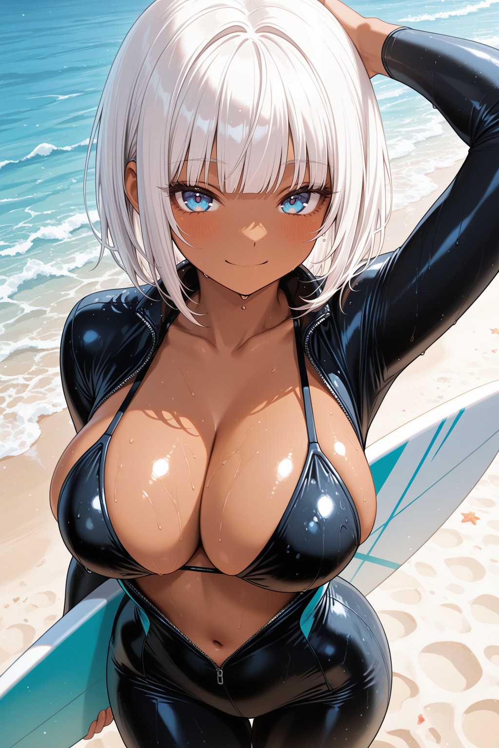 ねぇ、一緒に海でサーフィンしよ？