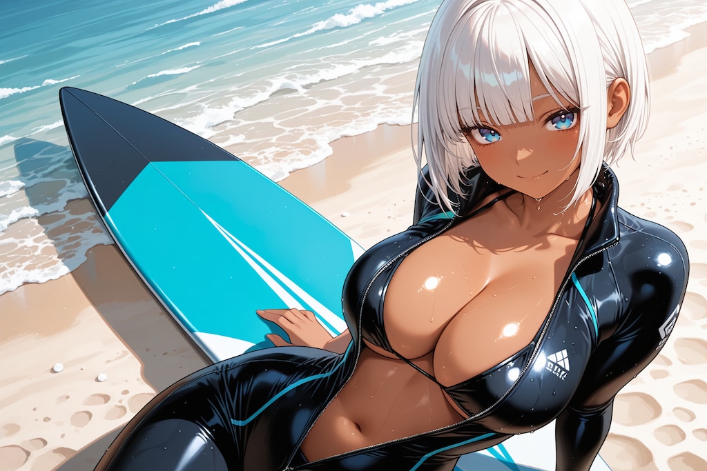 ねぇ、一緒に海でサーフィンしよ？