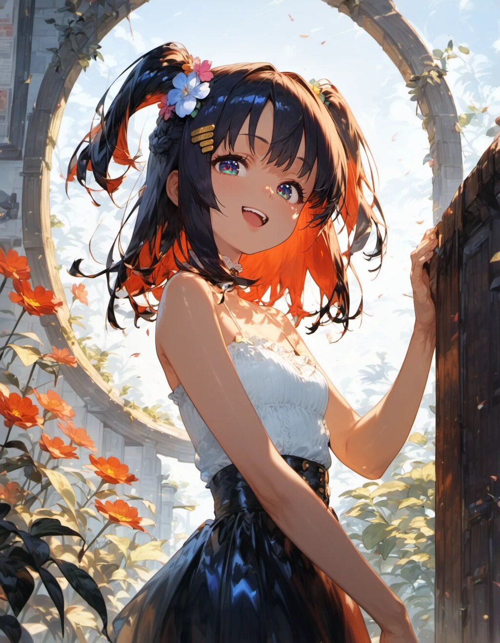 Sunset Dancing in Her Hair