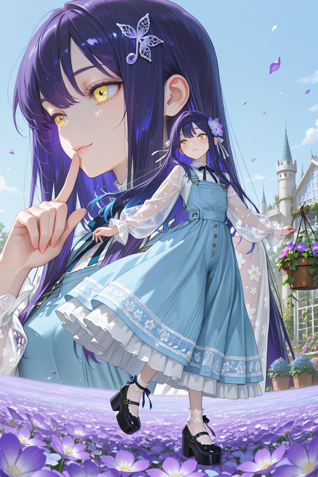 紫音少女の不思議な花庭 | の人気AIイラスト・グラビア