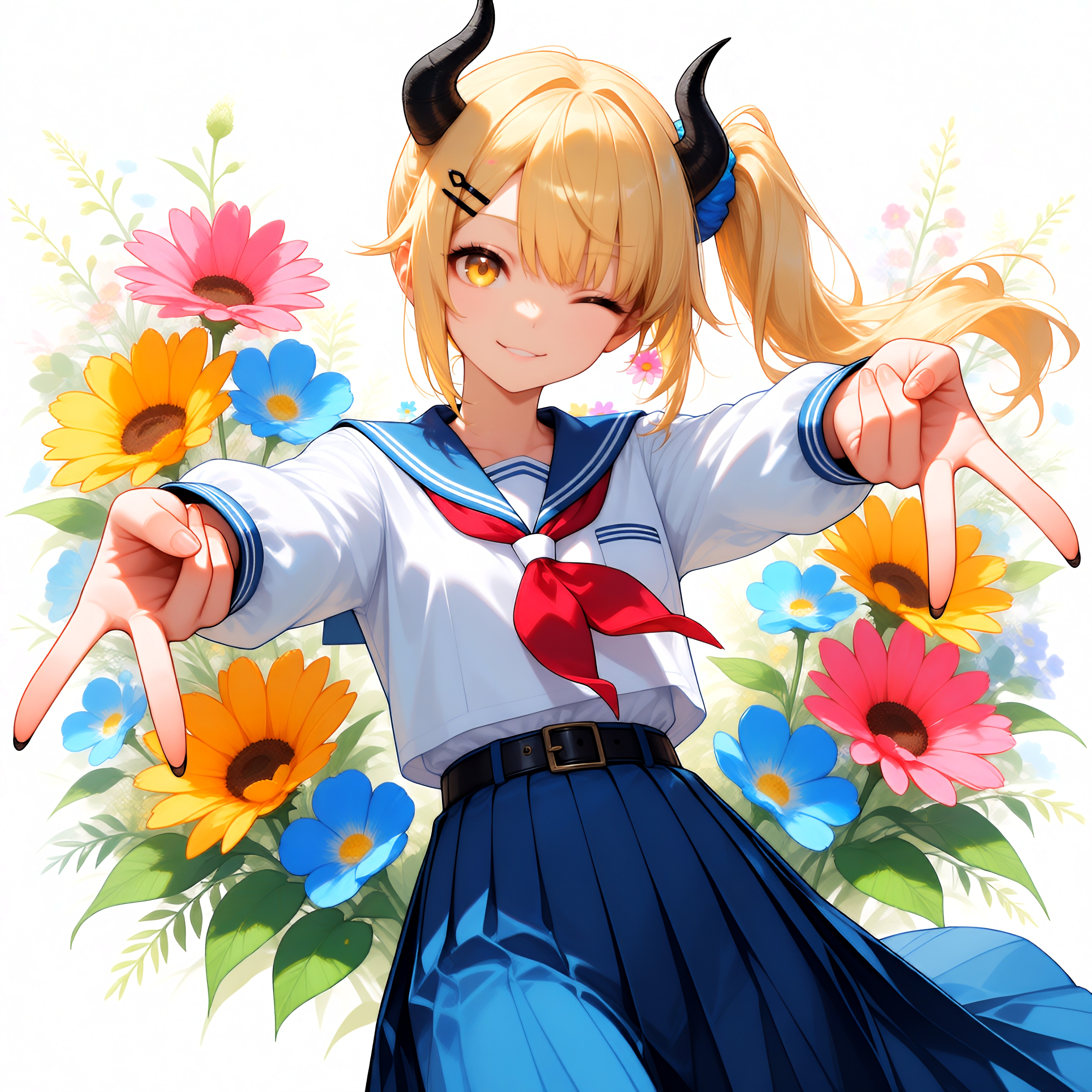 ギャルピース女鬼高生さん | の人気AIイラスト・グラビア