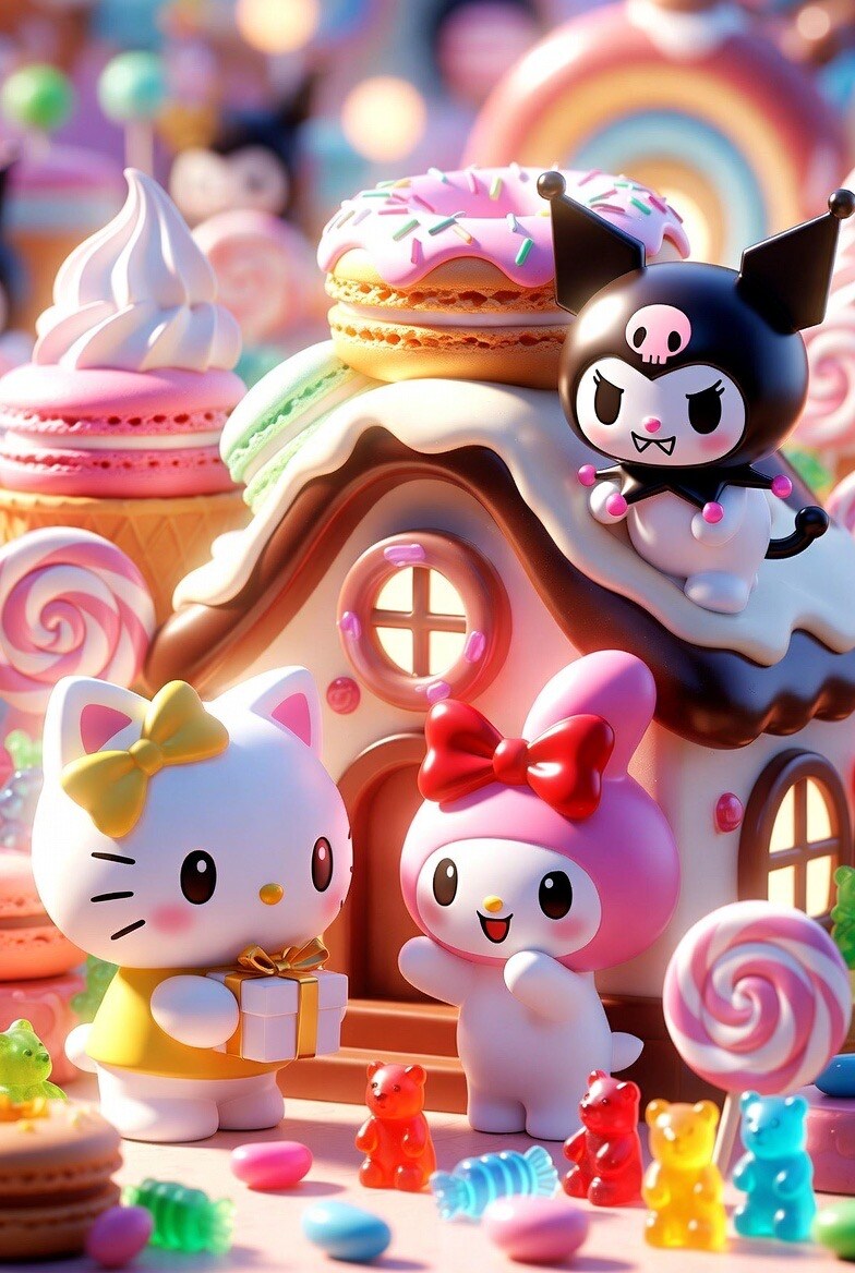 Hello Kitty & My melody & Kuromi | の人気AIイラスト・グラビア