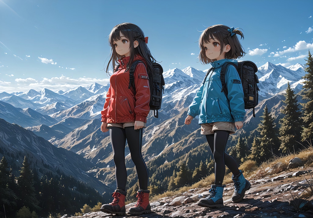 姉妹で登る、空の近くへ