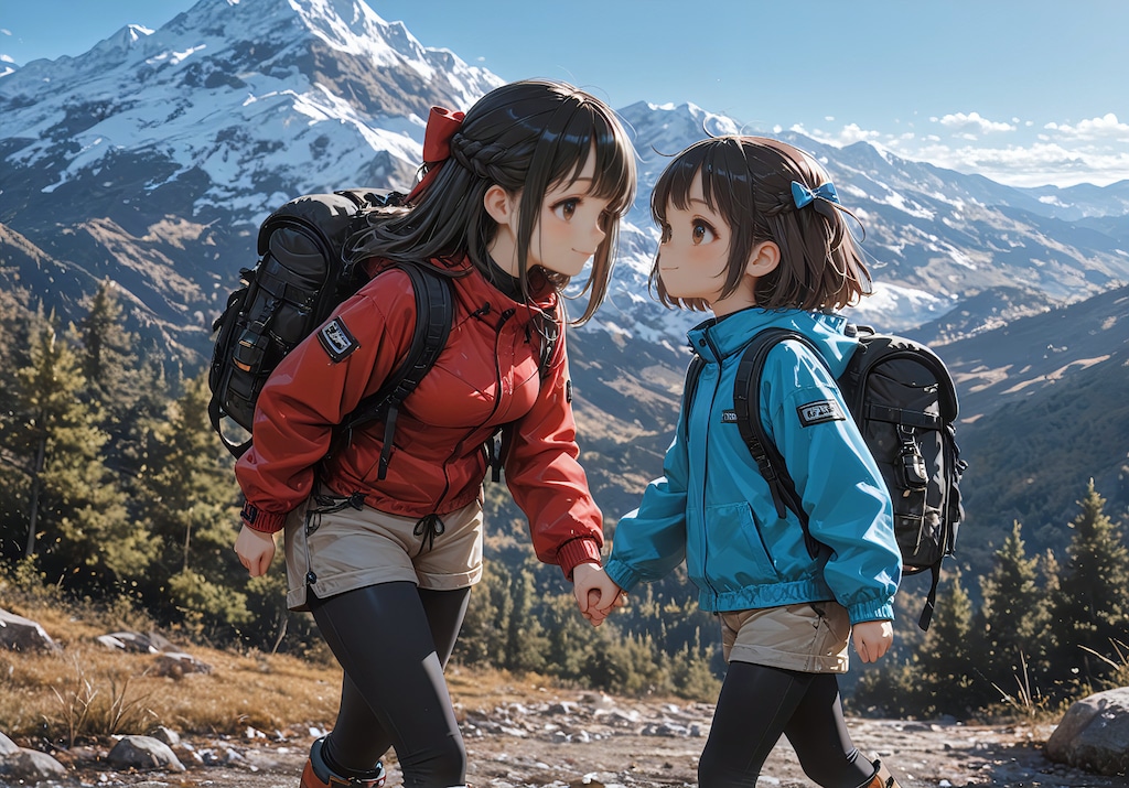 姉妹で登る、空の近くへ
